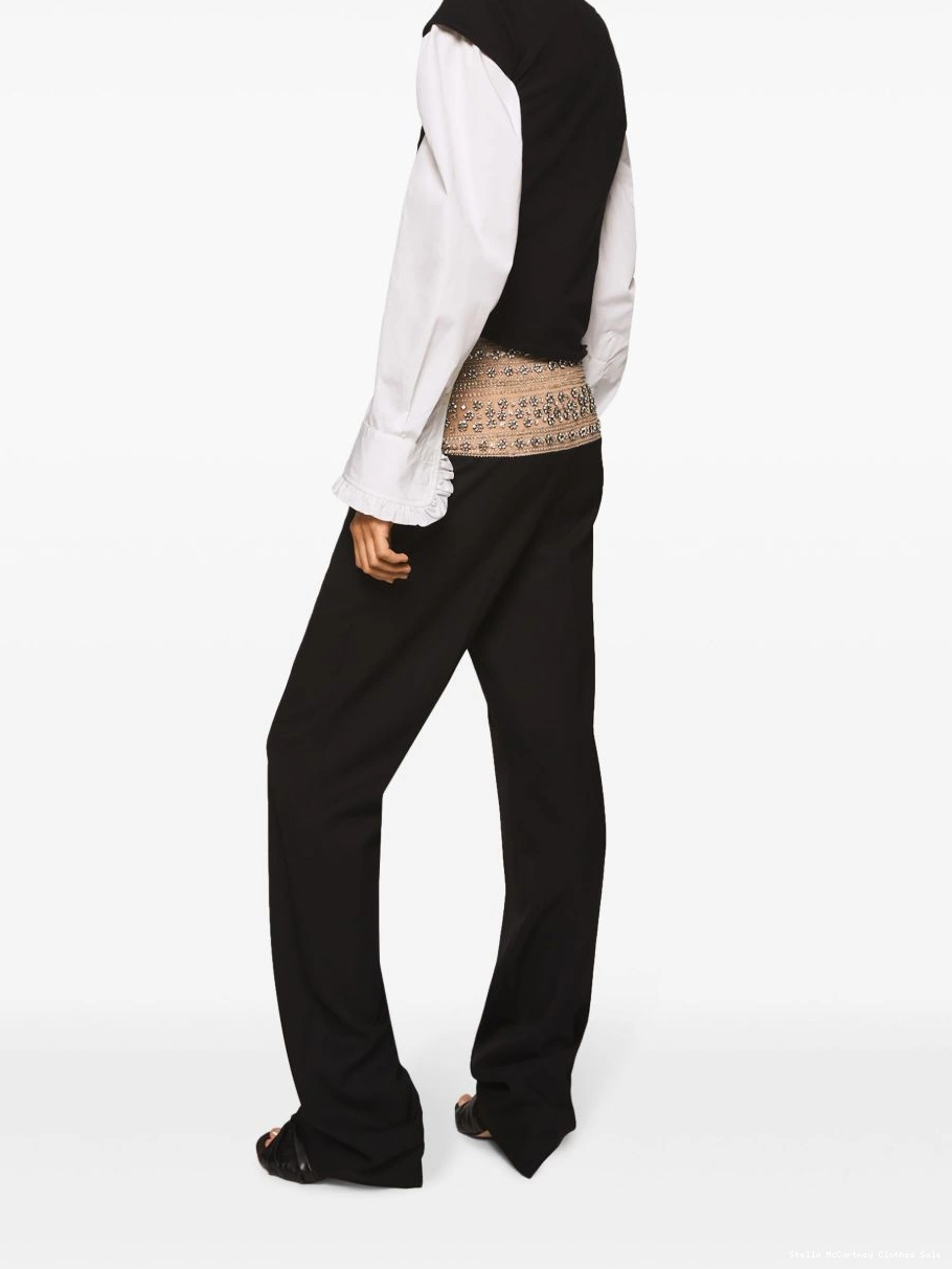 Cheap Women Stella McCartney crystal-embellished trousers wool 0730